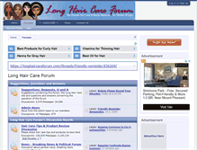 Tablet Screenshot of longhaircareforum.com